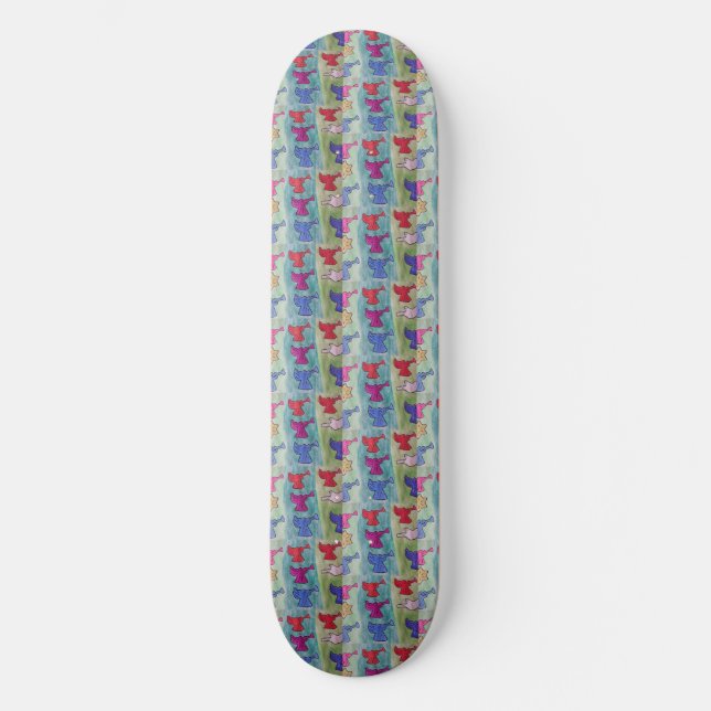 Navidades De Ángeles Con Trumpets Skateboard (Anverso)
