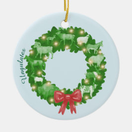 Navidades de animales abucheados ornamento