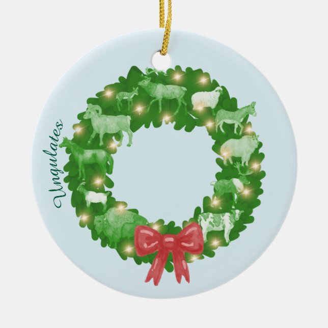 Navidades de animales abucheados ornamento (Frente)