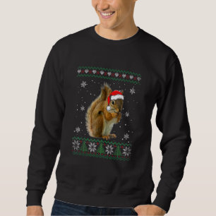 Navidades de animales de suéter feo de Santa Squir