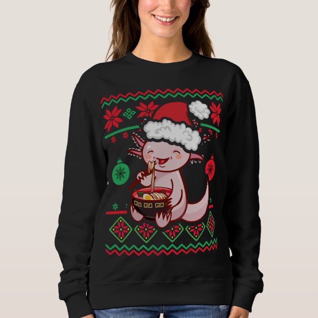 Navidades de Anime feos suéter Kawaii Axolotl comi (Anverso)