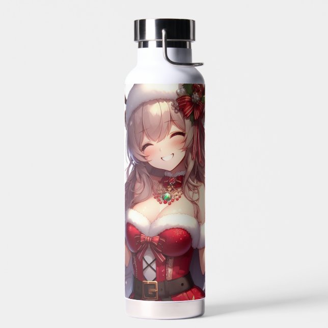 Navidades de anime lindo chica Botella de agua (Izquierdo)