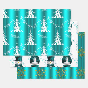 Navidades de Aqua envolviendo hojas de papel