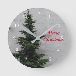 Navidades de árbol de pino 36 reloj