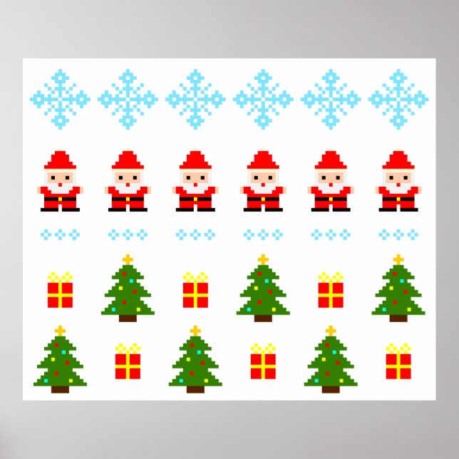 Navidades de arte de Pixel (Frente)