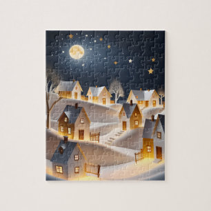 NAVIDADES DE ARTE DE WINTER VILLAGE JIGSAW PUZZLE