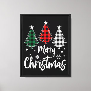 Navidades de arte en pared de lienzo
