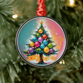 Navidades de arte pop adornados con adornos muy co