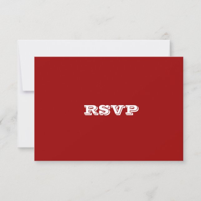 Navidades de Aves de Amor Rojo Boda Tarjetas RSVP (Anverso)