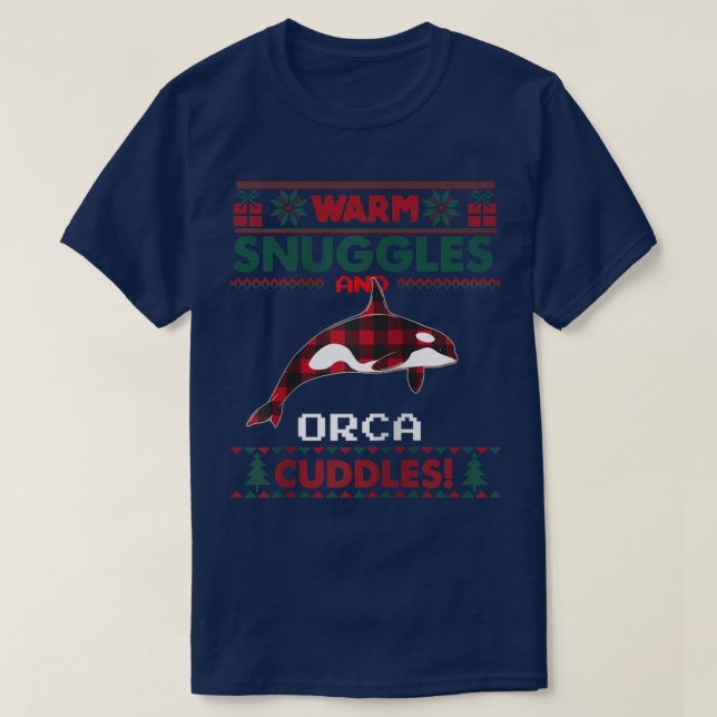 Navidades de ballena orca suéter Navidades feos (Diseño del anverso)