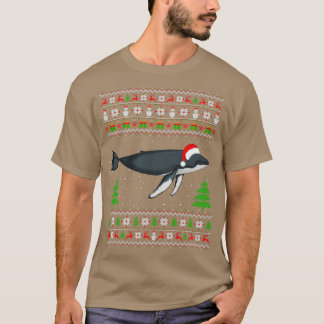 Navidades de ballenas camisetas graciosas de Santa