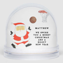 Navidades de baloncesto Holiday Gift Snow Globe