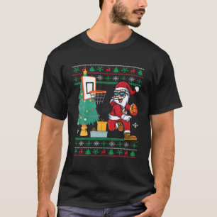 Navidades de baloncesto Sweater Dunking Santa Ugly