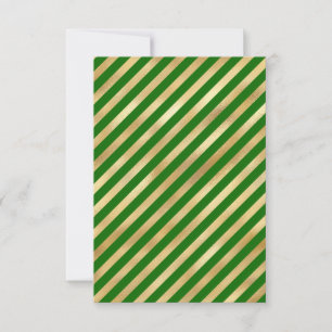 Navidades de banda de oro verde tarjeta de felicit