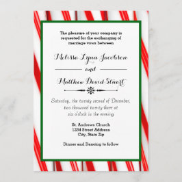 Navidades de bandas de menta - Invitación a la bod