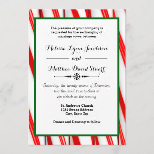 Navidades de bandas de menta - Invitación a la bod