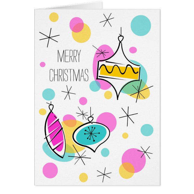 Navidades de baubles de árbol retro texto vertical (Frente)