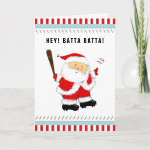 Navidades de béisbol saludan la tarjeta de vacacio