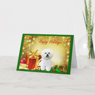Navidades de Bichon Frise Regalos de Tarjetas