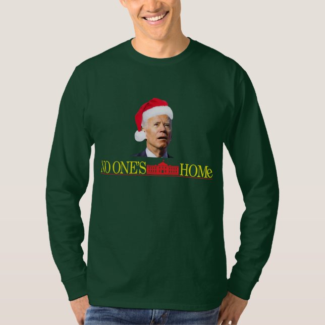 Navidades de Biden - Casa de camiseta L/S divertid (Anverso)