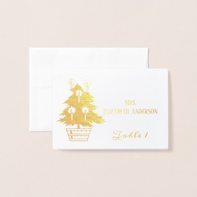 Navidades de Boda de Invierno Fiesta Tarjeta de pl (Anverso con sobre)