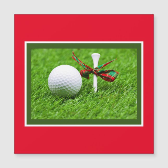Navidades de bola de golf con tac sobre césped ver (Anverso)