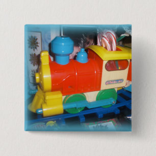 Navidades de botón de la plaza del tren de vacacio