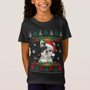 Navidades de Bulldog franceses Santa Ugly Sweater