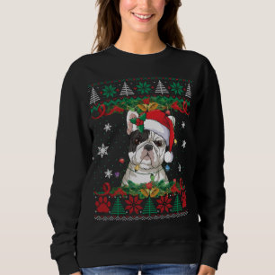 Navidades de Bulldog franceses Santa Ugly Sweater