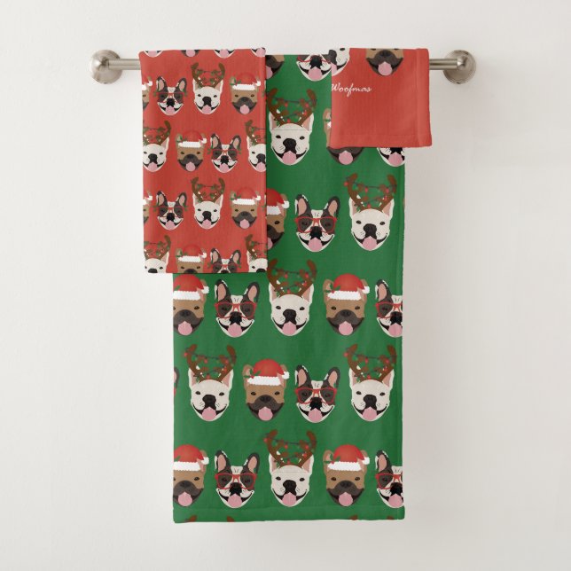 Navidades de Bulldoges franceses de Merry Woofmas (In situ)