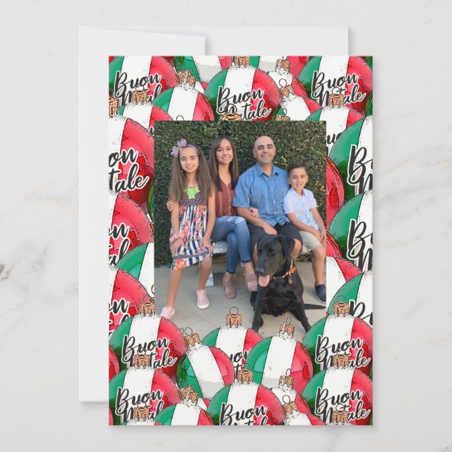 Navidades de Buon Natale saludan la tarjeta postal (Anverso)