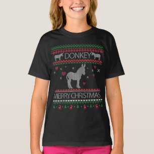 Navidades de burro dulce suéter fea en invierno