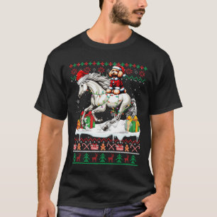 Navidades de caballo de Santa Poodle Sweater Lover
