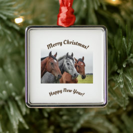 Navidades de caballos adornos de cerámica