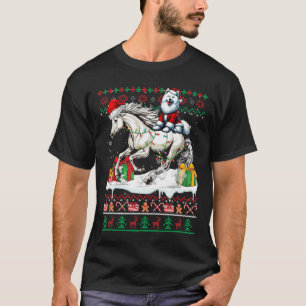 Navidades de caballos de Santa Samoyed Sweater Lov