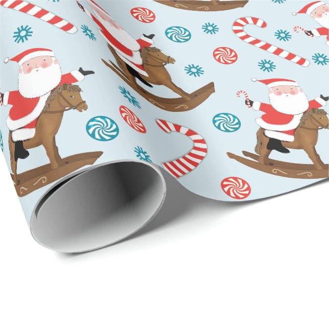 Navidades de caballos ecuestres con papel de relle (Esquina del rollo)