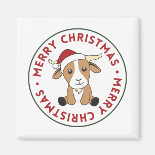 Navidades de cabra cabra en el imán de los animale
