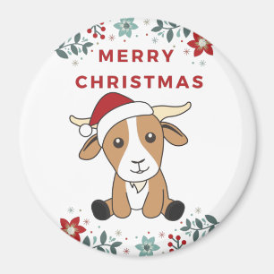 Navidades de cabra cabra en el imán de los animale