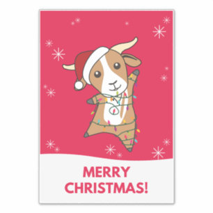Navidades de cabras Pegatina de Animales de Invier