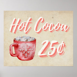 Navidades de cacao caliente Poster de decoración a