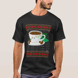 Navidades de café iluminan el estilo de suéter feo