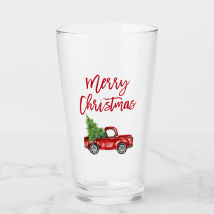 Navidades de camionetas antiguas con guión rojo