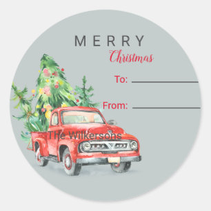Navidades de camionetas de época nombran Pegatina 