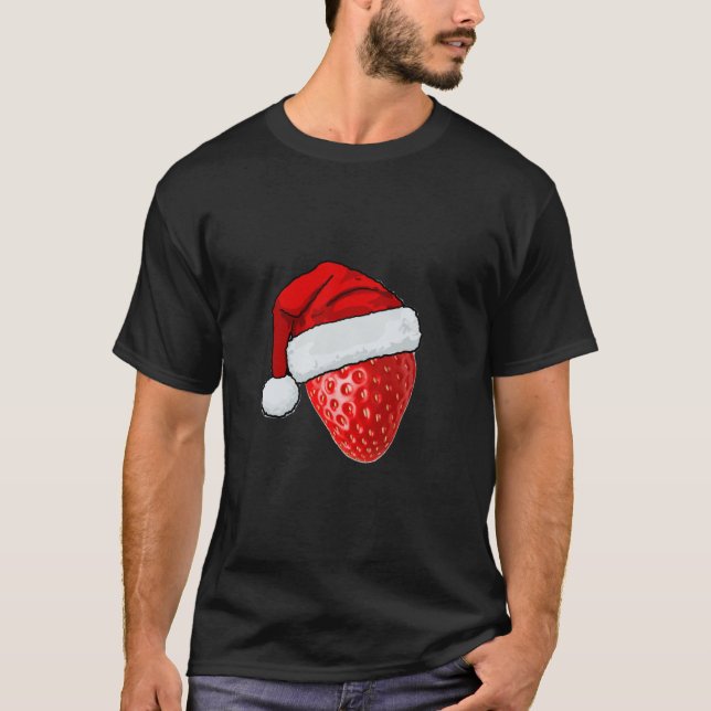 Navidades de camiseta gorra con fresa dulce (Anverso)