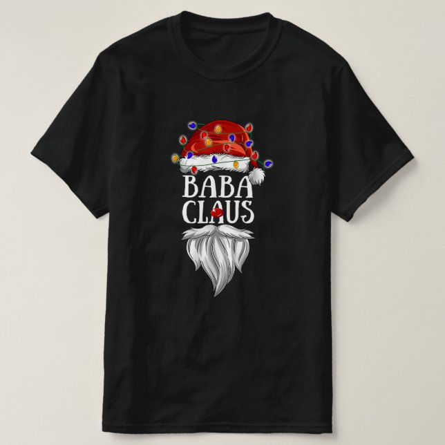 Navidades de camisetas de Baba Claus iluminan Mamá (Diseño del anverso)