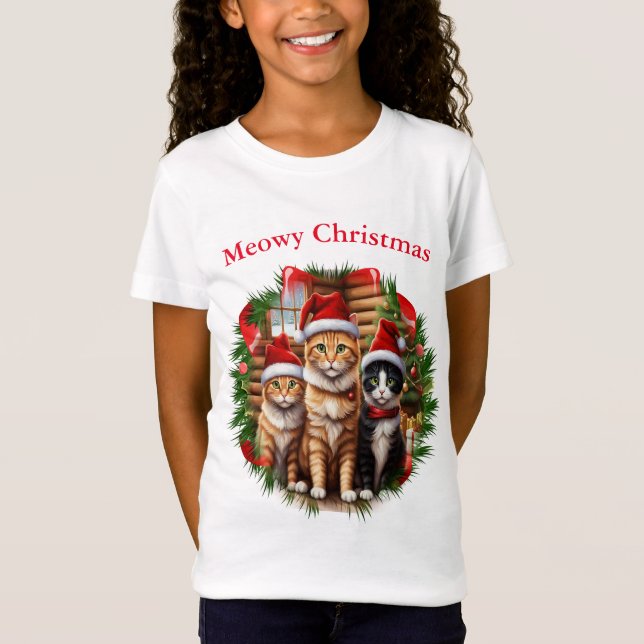 Navidades de camisetas de gatos (Anverso)