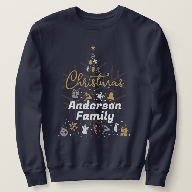 Navidades de camisetas de nombre de familia coinci (Anverso del diseño)