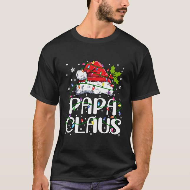 Navidades de camisetas de Papa Claus iluminan Mamá (Anverso)