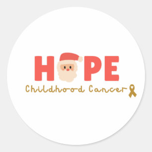 navidades de cáncer infantil Hope Santa Pegatinas