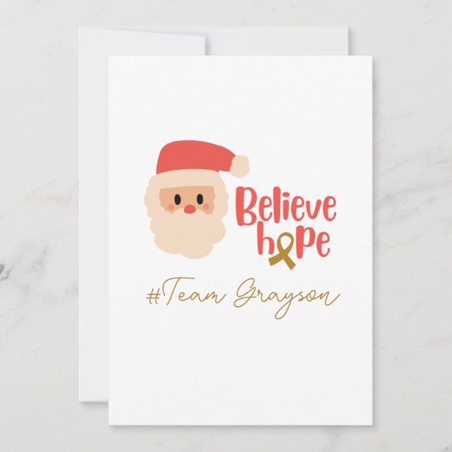 navidades de cáncer infantil Invitación Personaliz (Anverso)